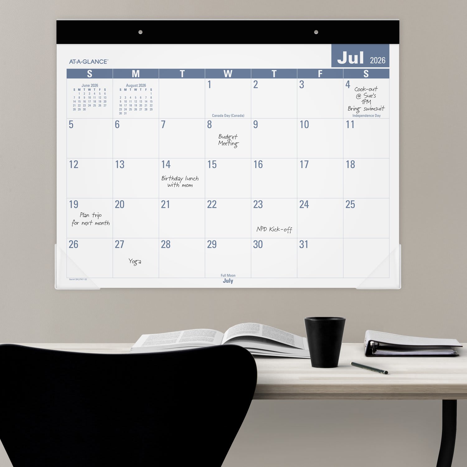 AT-A-GLANCE Easy-to-Read Academic 2026-2027 Monthly Desk Pad Calendar, Standard, 21 3/4in x 17in - Image 5