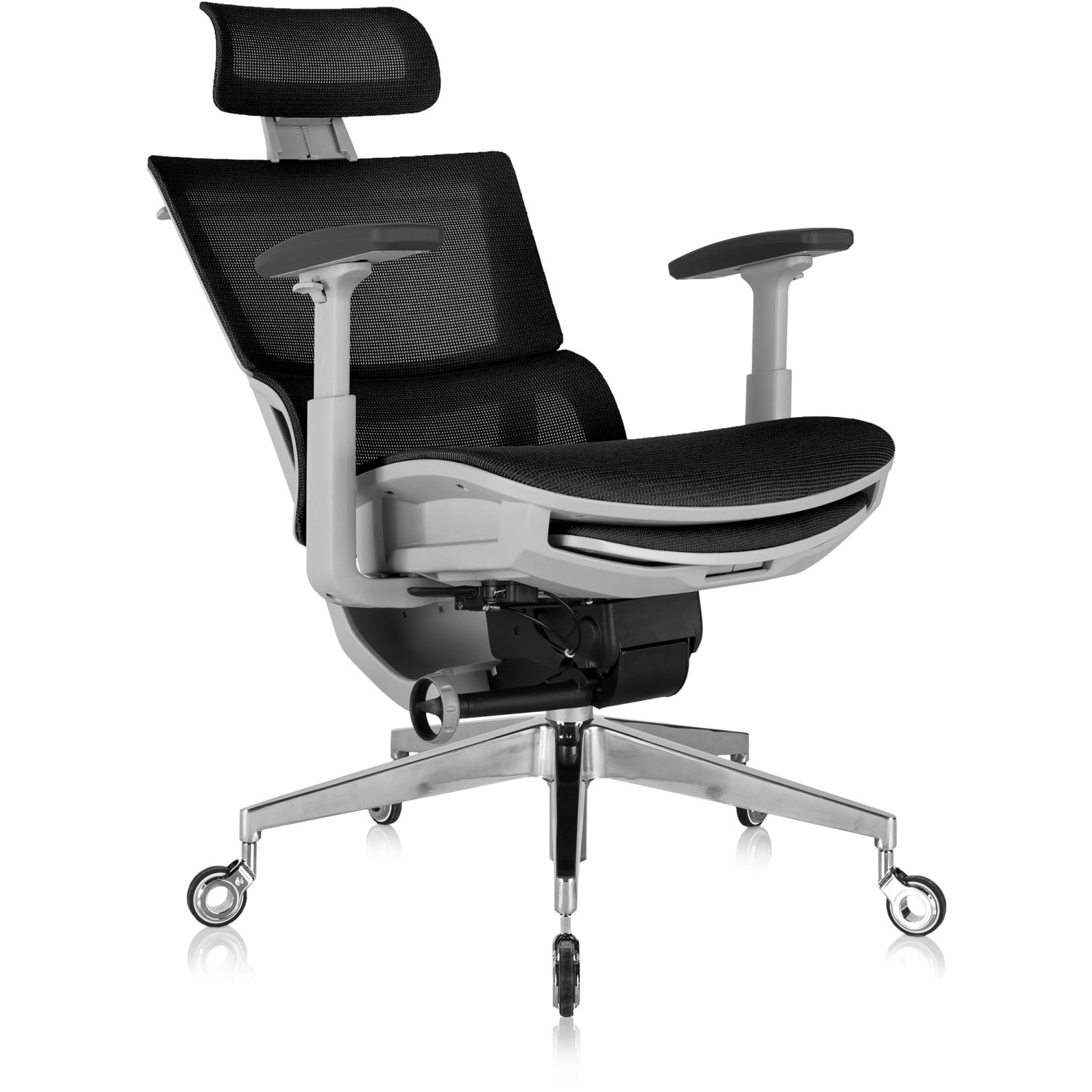 Nouhaus Rewind Ergonomic Fabric High-Back Executive Office Chair, Black - Image 5