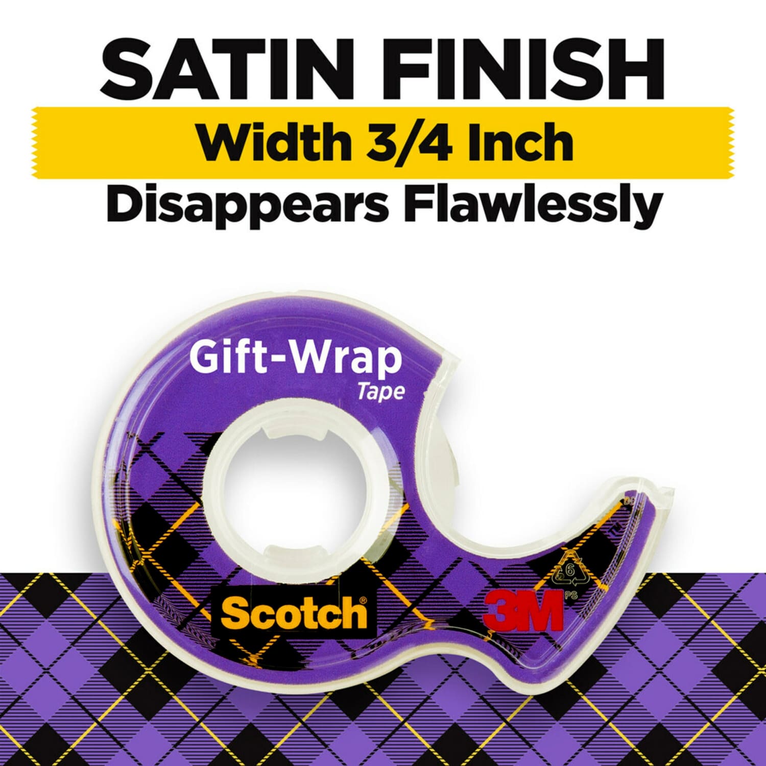Scotch Satin Gift Wrap Transparent Tape, 2 Tape Rolls, 3/4 in x 600 in, Holiday Gift Wrapping for Christmas Presents and Gift Bags - Image 3