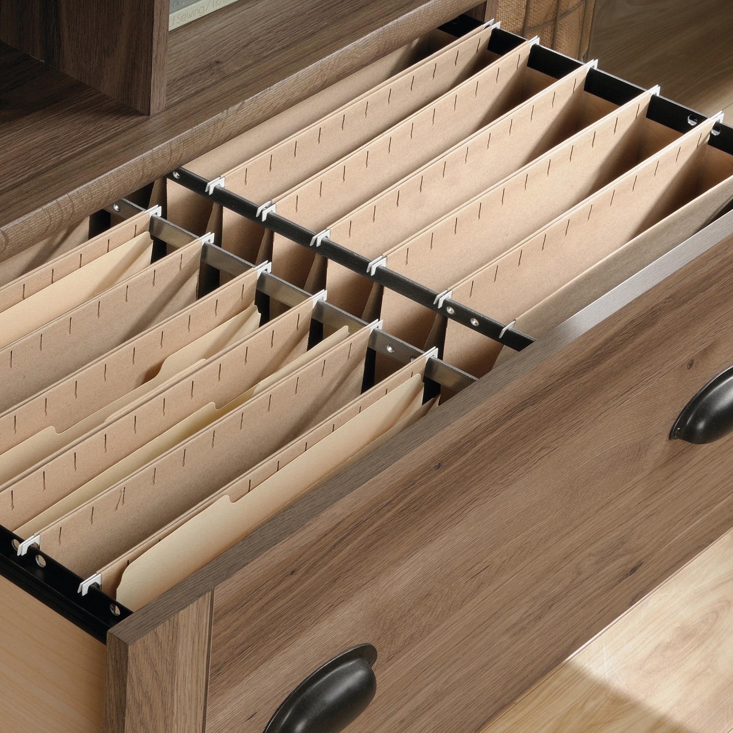 Sauder Harbor View 32inW x 21-13/16inD Lateral File Cabinet, Salt Oak - Image 5