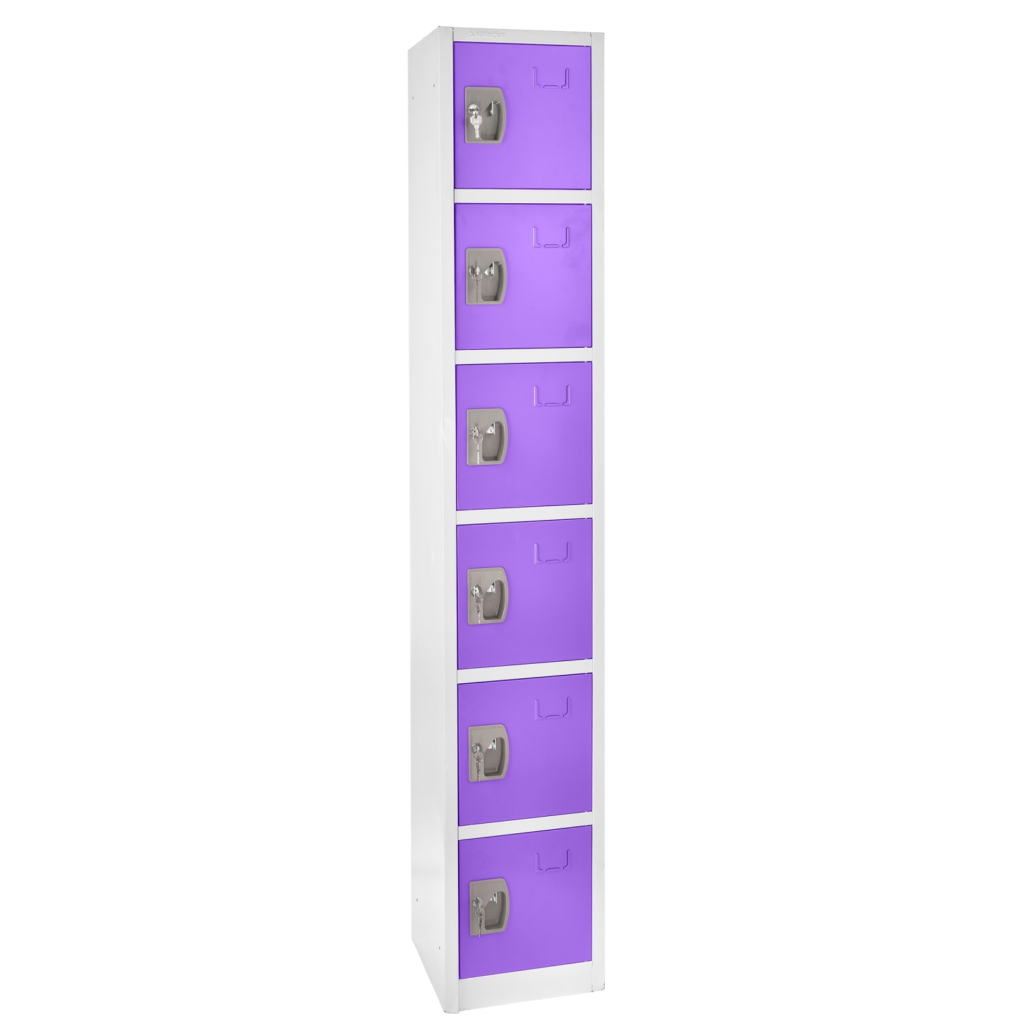 Alpine 6-Tier Steel Lockers, 72inH x 12inW x 12inD, Purple, Pack Of 2 Lockers - Image 3