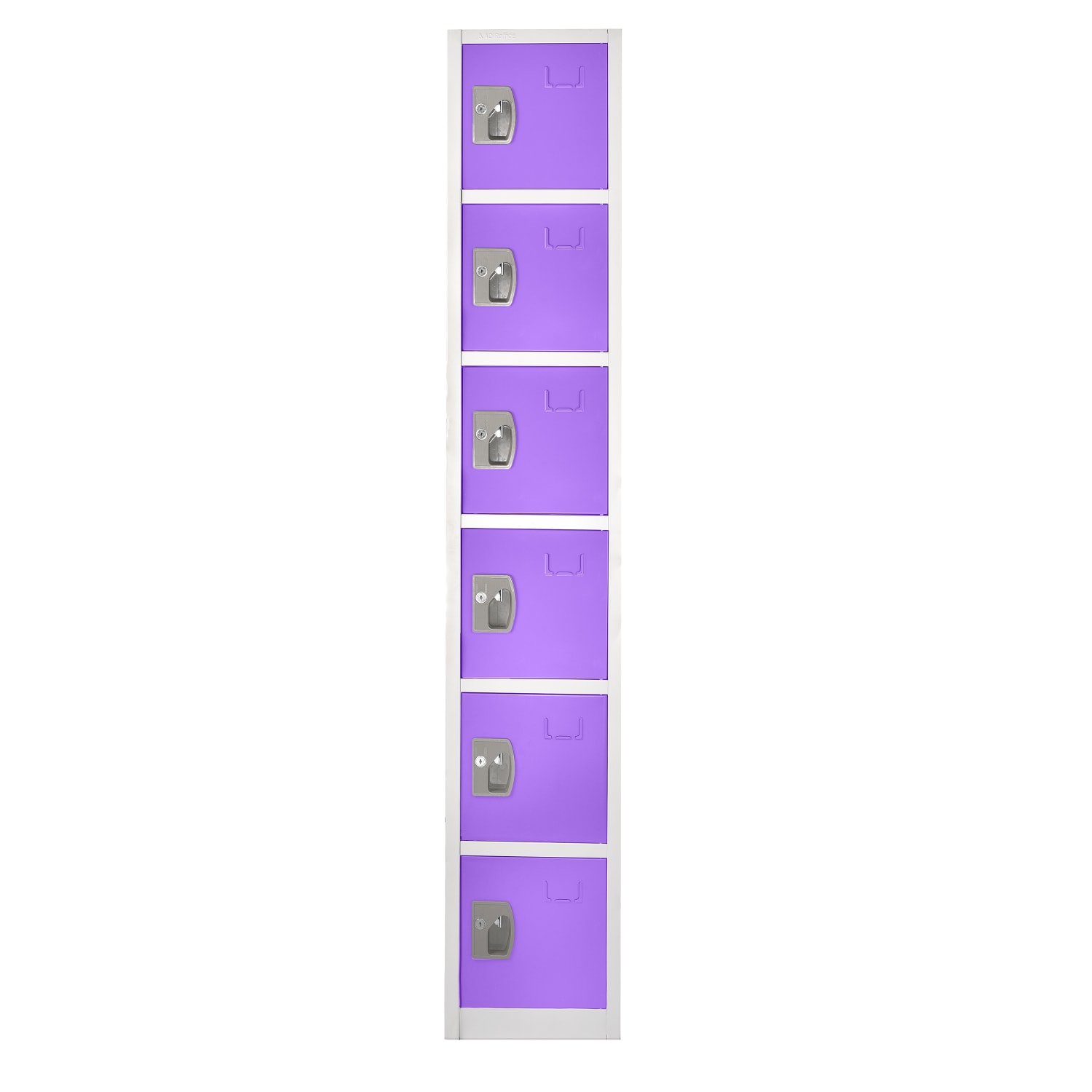Alpine 6-Tier Steel Lockers, 72inH x 12inW x 12inD, Purple, Pack Of 2 Lockers - Image 4