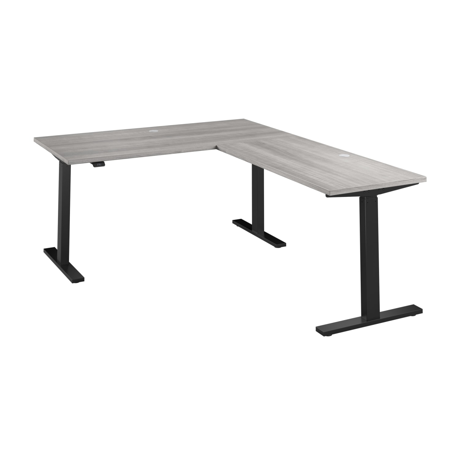 Bush Business Furniture Move 60 Series 60inW Height Adjustable L Shaped Standing Desk, Platinum Gray/Black Powder Coat, Standard Delivery - Image 6