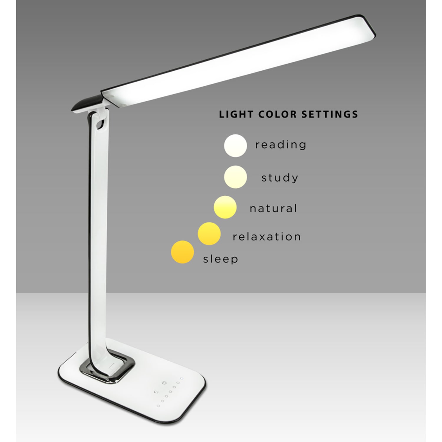 Mount-It! Turcom Relaxalight LED Desk Lamp, 28-1/2inH, White - Image 3