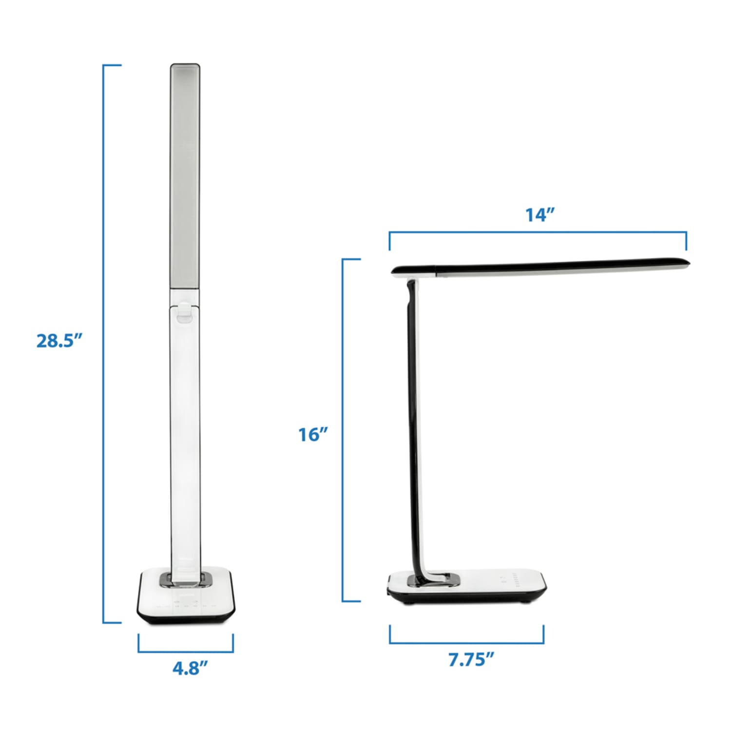 Mount-It! Turcom Relaxalight LED Desk Lamp, 28-1/2inH, White - Image 4