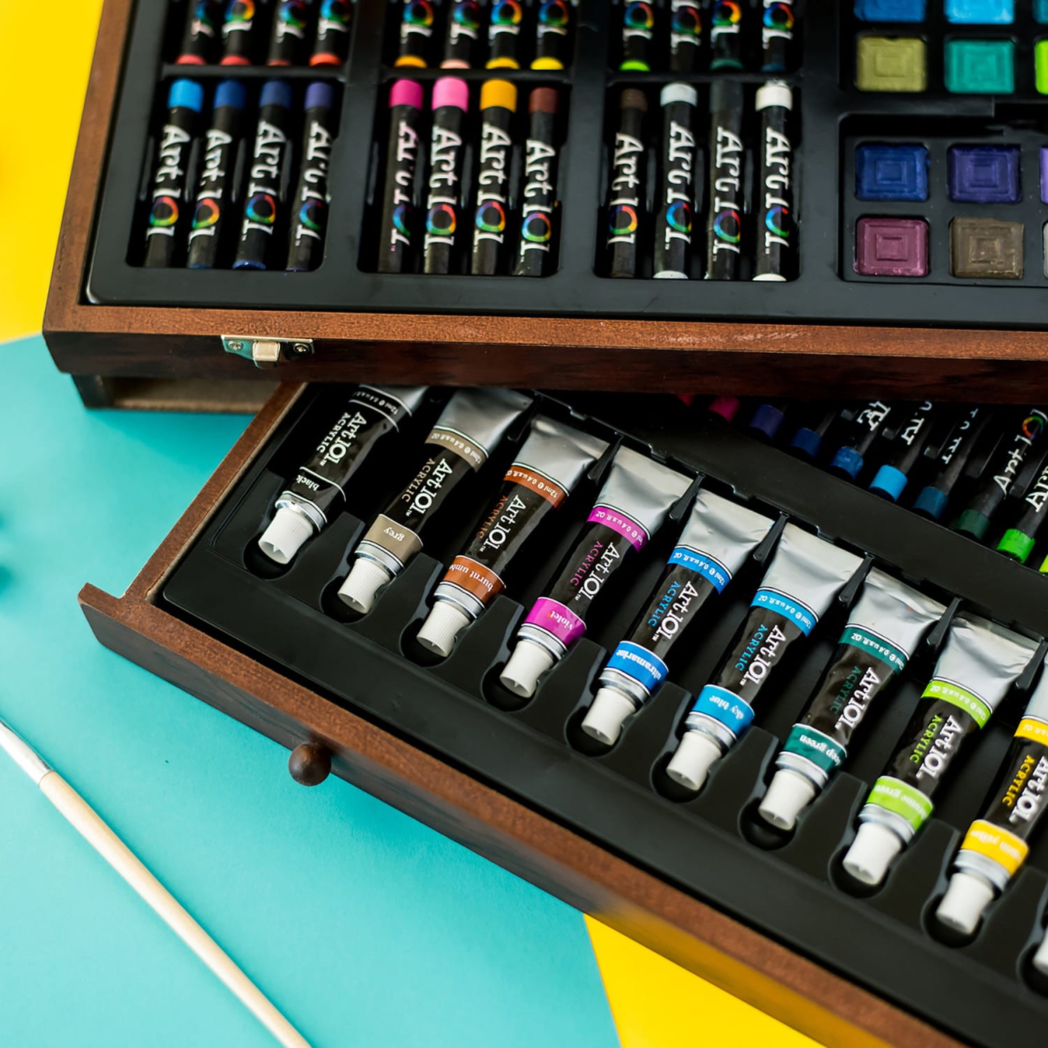 Art 101 Deluxe 119-Piece Wood Organizer Art Set - Image 4