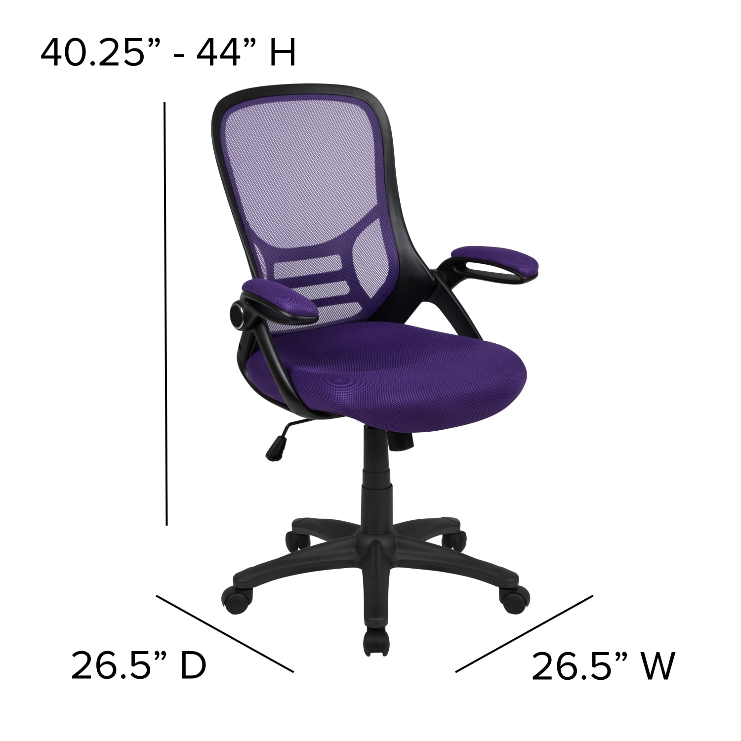 Flash Furniture Ergonomic Mesh High-Back Office Chair, Purple - Image 8