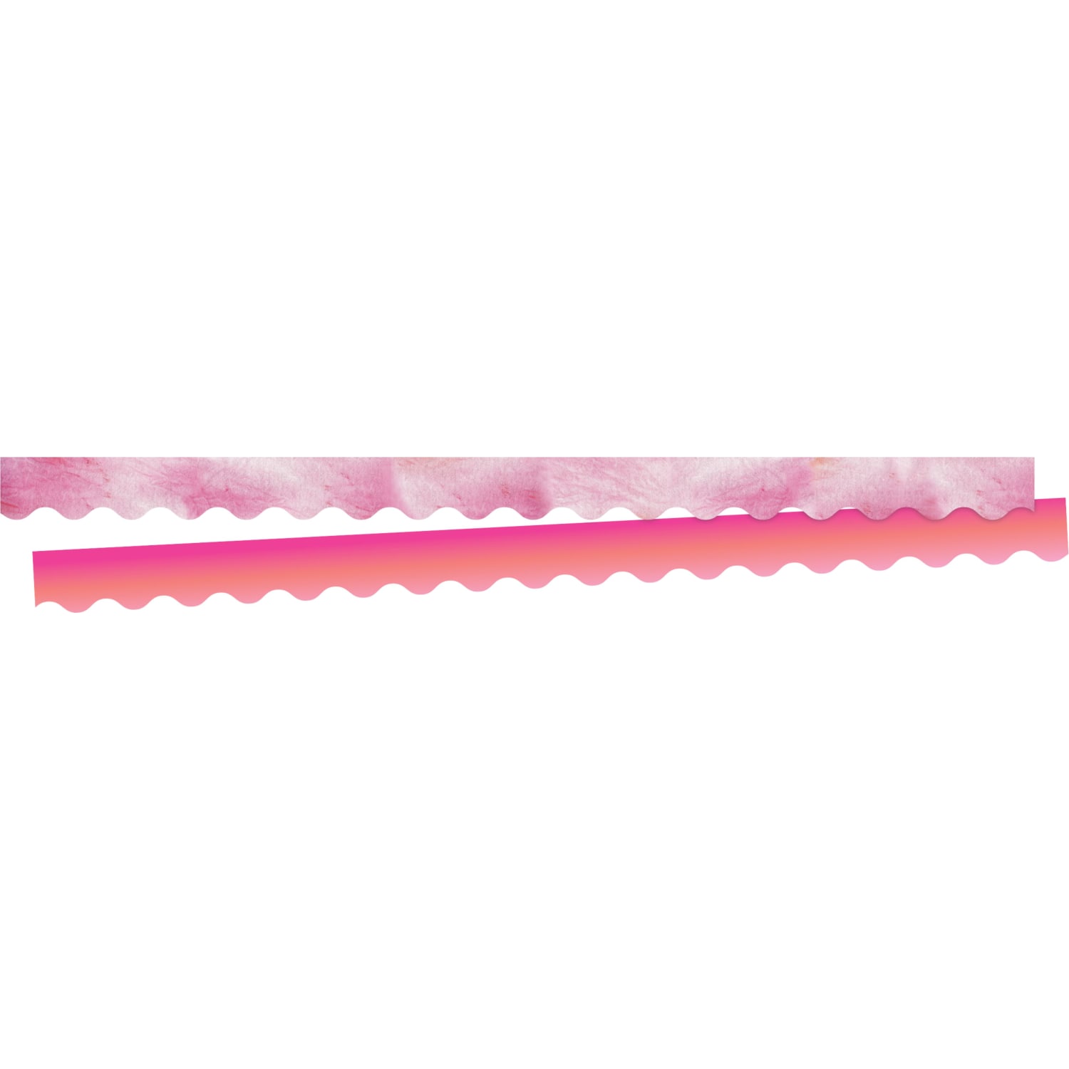 Barker Creek Double-Sided Scalloped-Edge Border Strips, 2-1/4in x 36in, Pink/Lime Tie-Dye And Ombre, Pack Of 52 Strips - Image 5