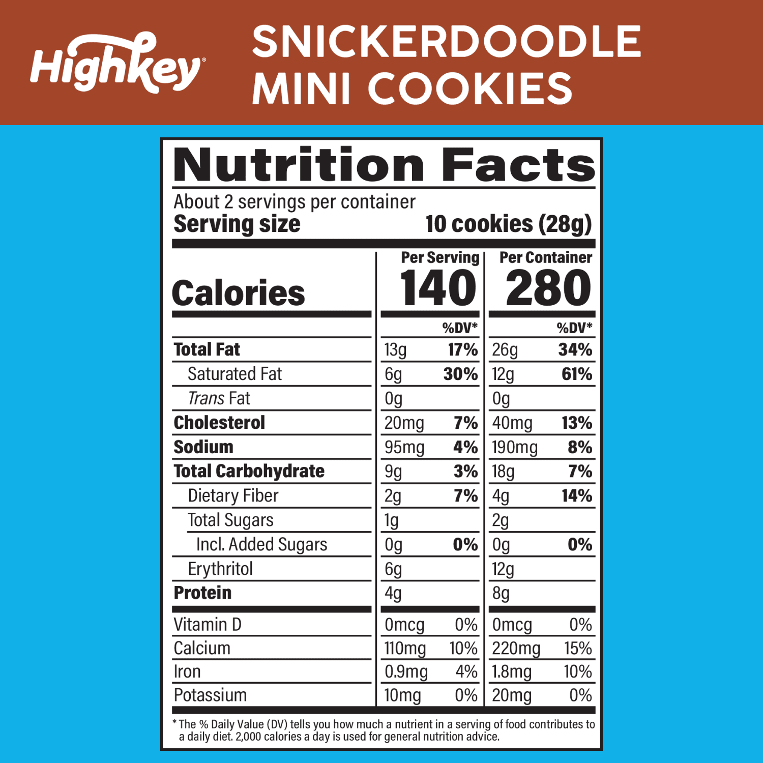 High Key Snickerdoodle Cookies, 2 Oz, Case Of 6 Bags - Image 6
