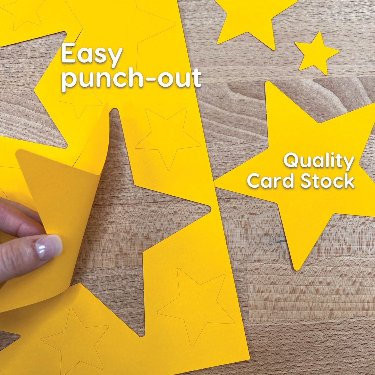 FreshCut Crafts Punch Out Paper Cutouts, Everyday Shapes, Hearts, Stars & Circles, 492 Pieces - Image 6