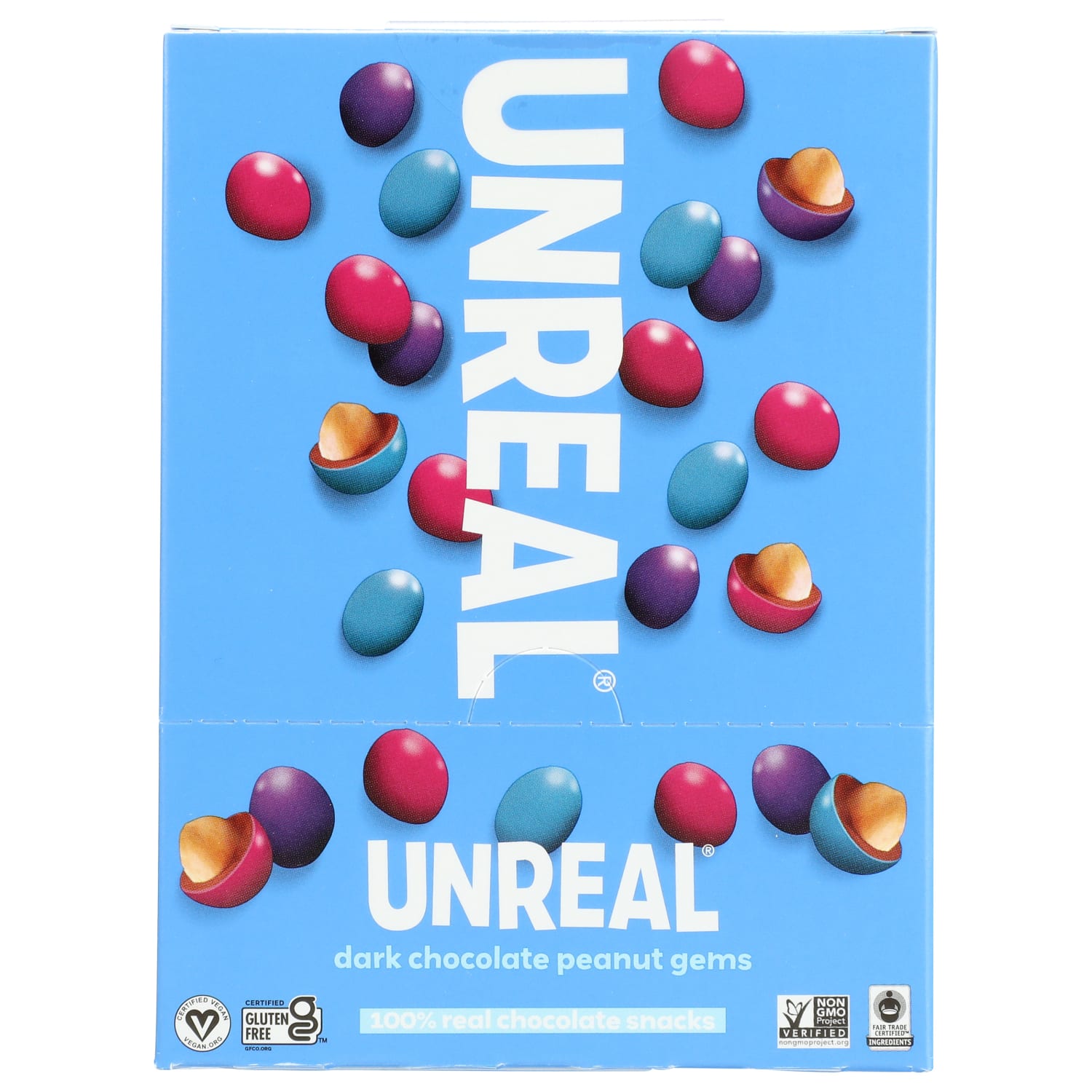 Unreal Dark Chocolate Peanut Gems, 2 Oz, Total Qty 9 - Image 5