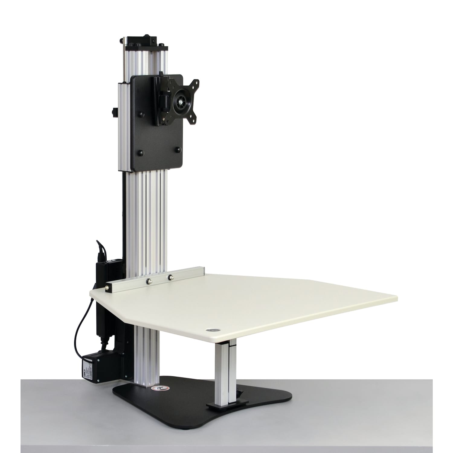 Ergo Desktop Electric Kangaroo Pro Stand, 27 1/2inH x 28inW x 28inD, Putty, Standard Delivery - Image 4