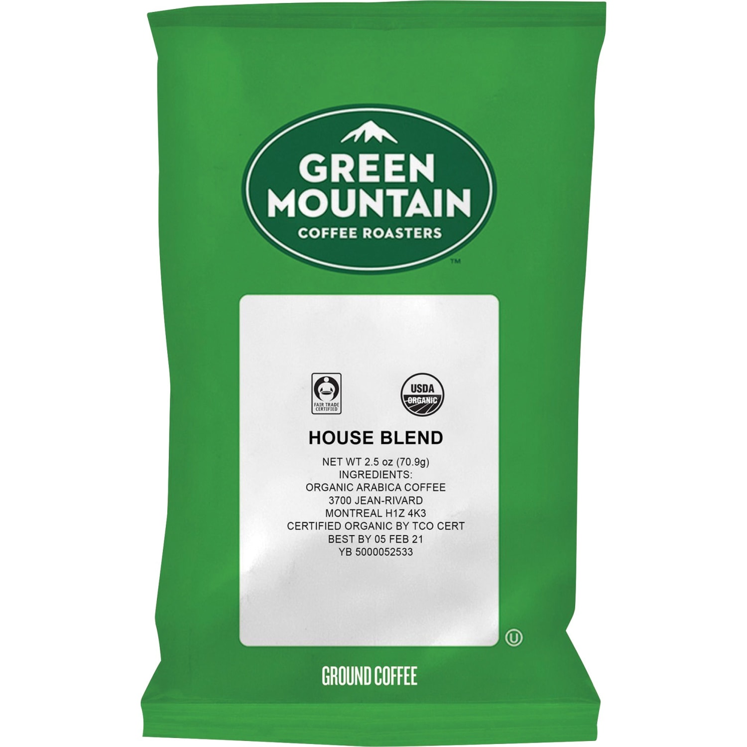 Green Mountain Coffee Single-Serve Coffee Packets, Organic House Blend, Carton Of 50 - Image 3