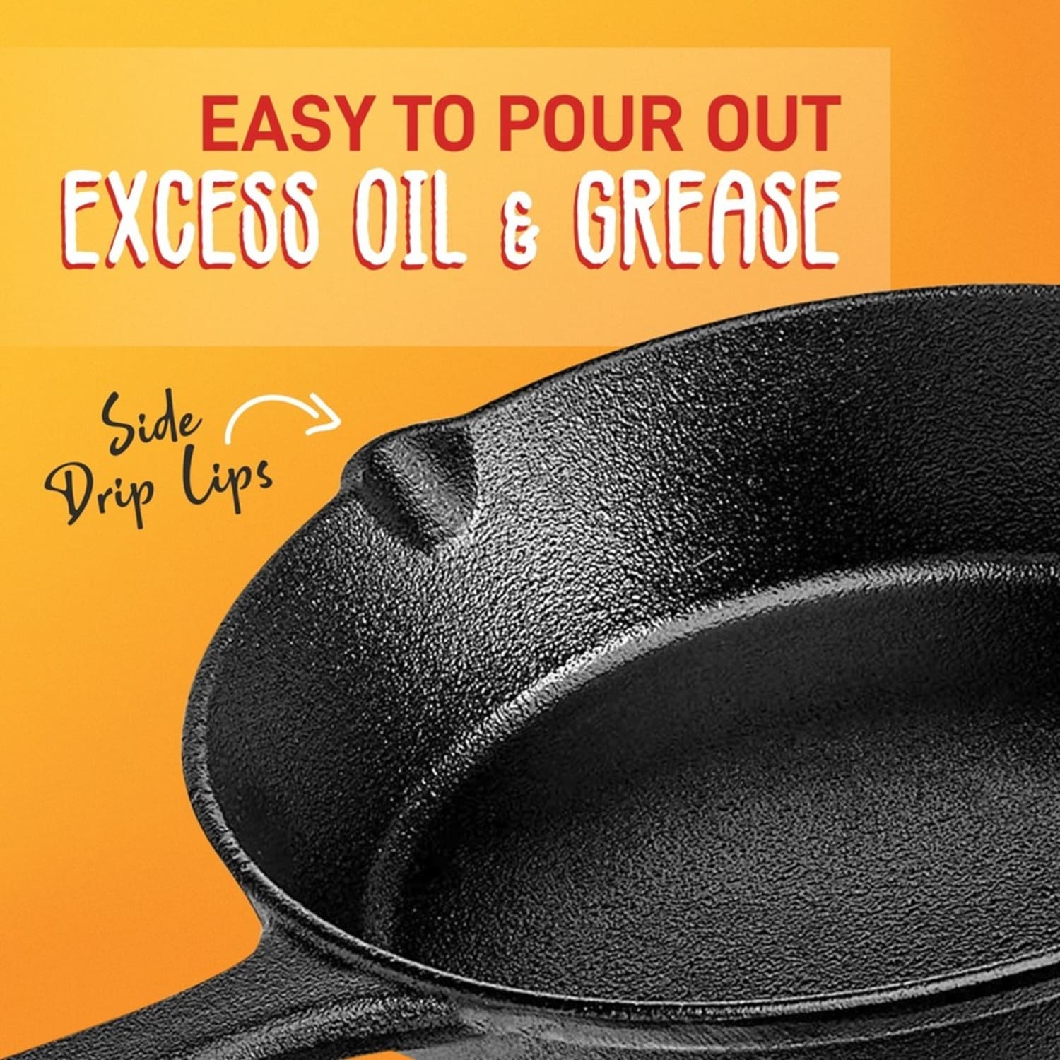 NutriChef 14-Inch Cast Iron Pizza/Baking Pan - 3 Pieces - Cooking - Oven Safe - 8in Skillet - 10in 2nd Skillet - NCCIPS3P49 - Image 5