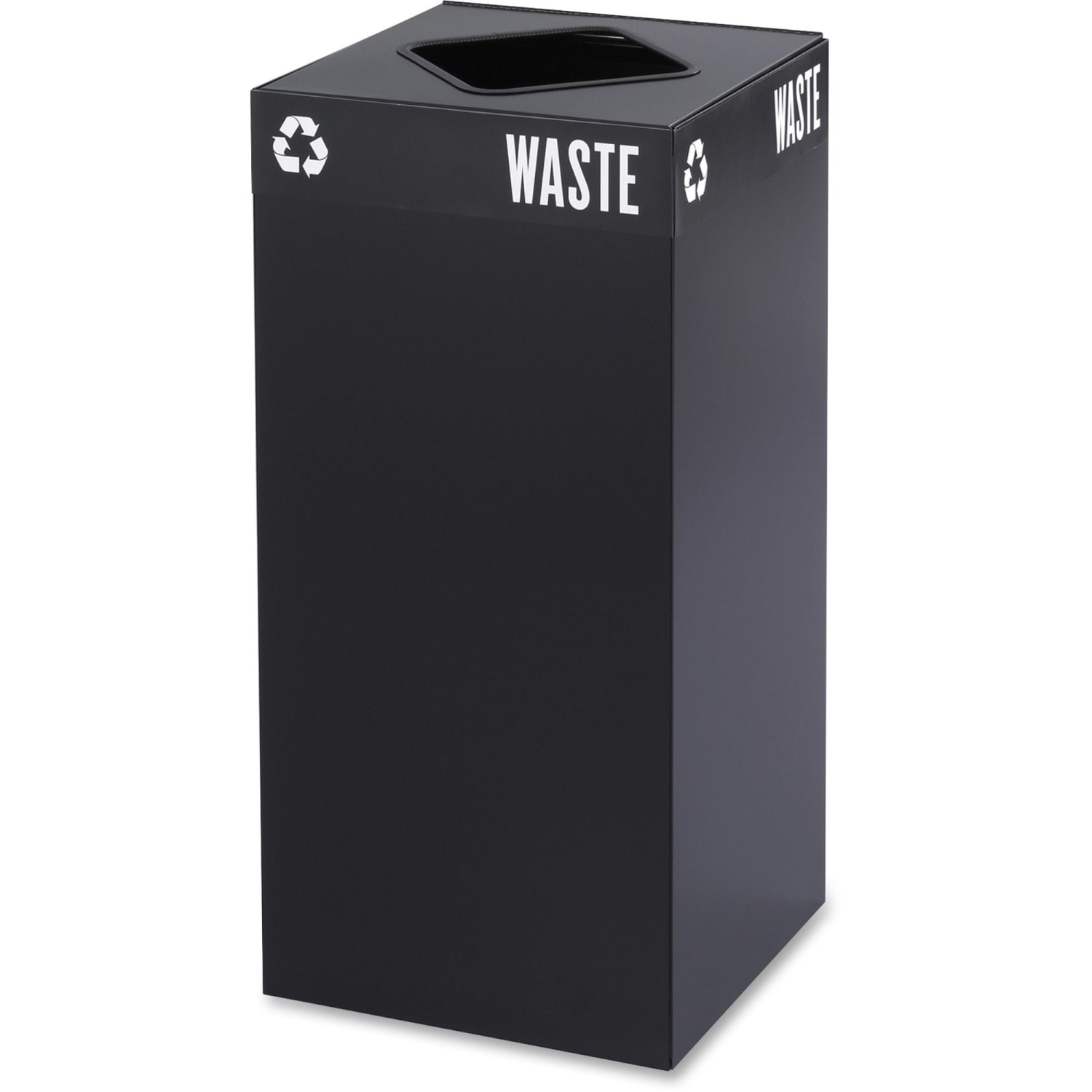 Safco Recycling Receptacle, 31 Gallon, Black - Image 3