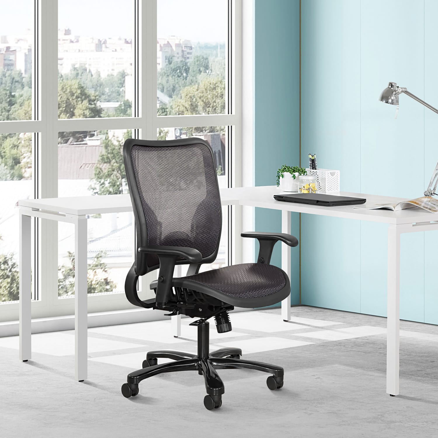 Office Star Space Seating 75 Series Ergonomic Air Grid MidBack Big And Tall Chair Black PopularChairscom Office Star Space Seating 75 Series Ergonomic Air Grid Mid Back Big And Tall Chair Black PopularChairscom