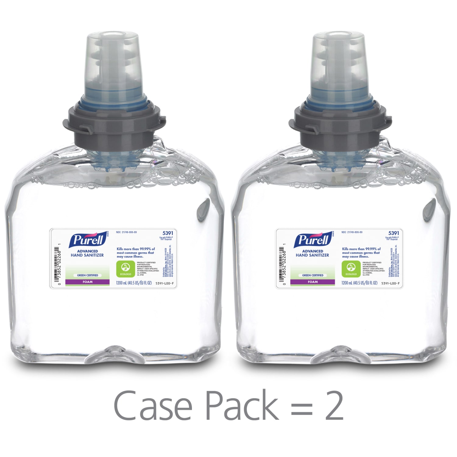 Purell TFX Instant Hand Sanitizer Foam Refills, 1200ml, Carton Of 2 - Image 4