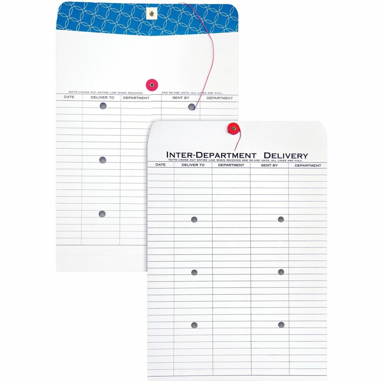 Quality Park Treated Interdepartment String & Button Closure Envelopes, 10in x 13in, White, Box Of 100 - Image 3