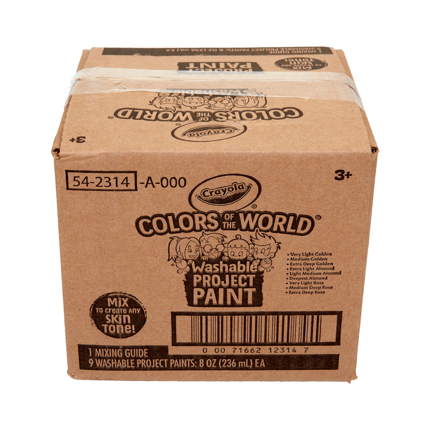 Crayola Colors Of The World Spill Proof Washable Project Paints, 8 Oz, Assorted Colors, Set Of 9 Paints - Image 3