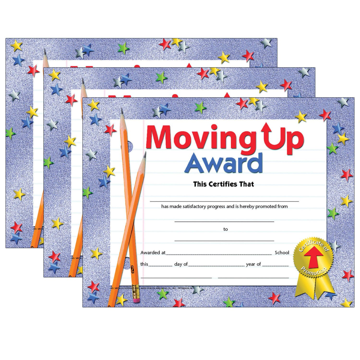 Hayes Publishing Moving Up Award, 30 Per Pack, Set Of 3 Packs
