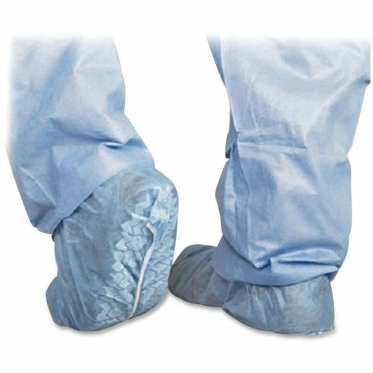 Medline Skid-Resistant Scrub Shoe Covers, Blue, Pack Of 100 - Image 3