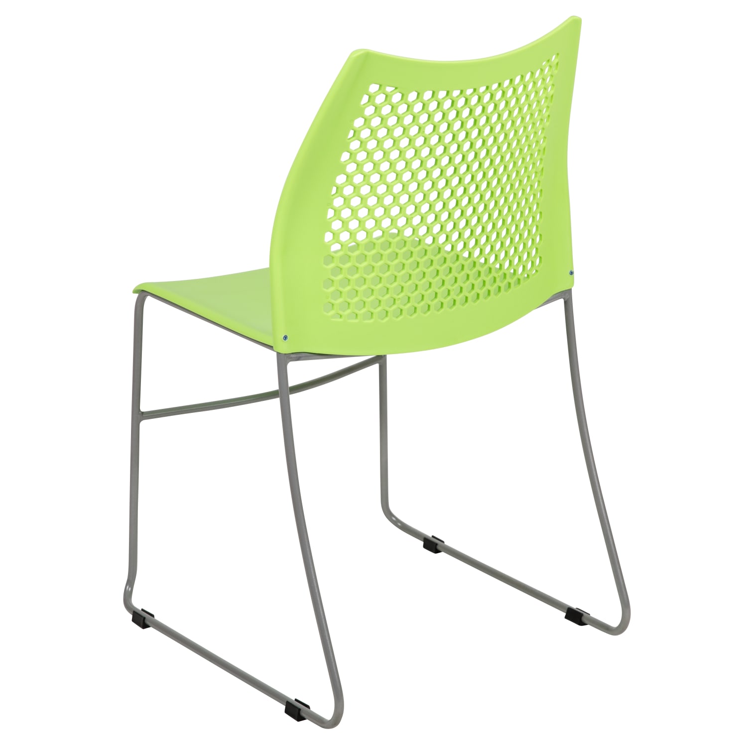 Flash Furniture HERCULES Series Sled-Base Stack Chair With Air-Vent Back, Green - Image 8