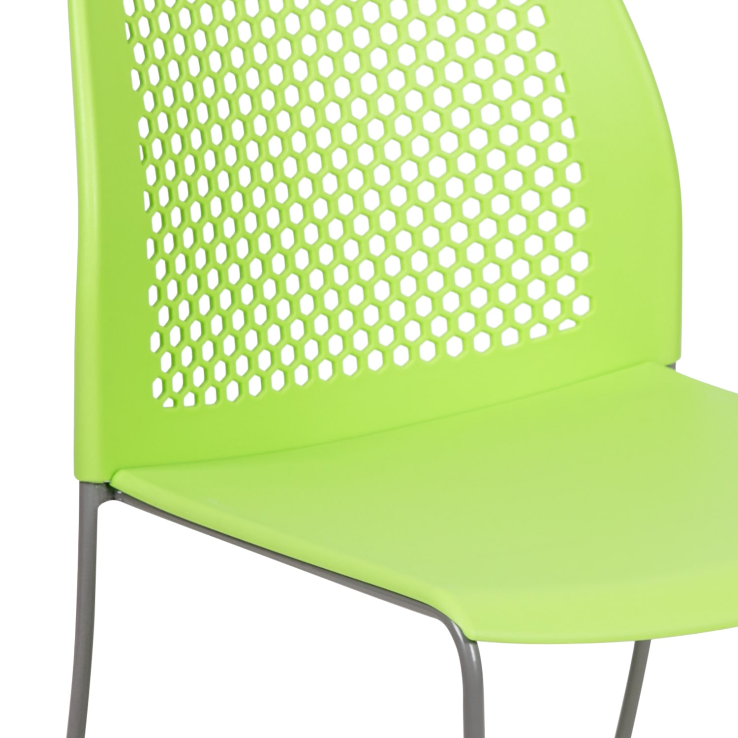 Flash Furniture HERCULES Series Sled-Base Stack Chair With Air-Vent Back, Green - Image 9