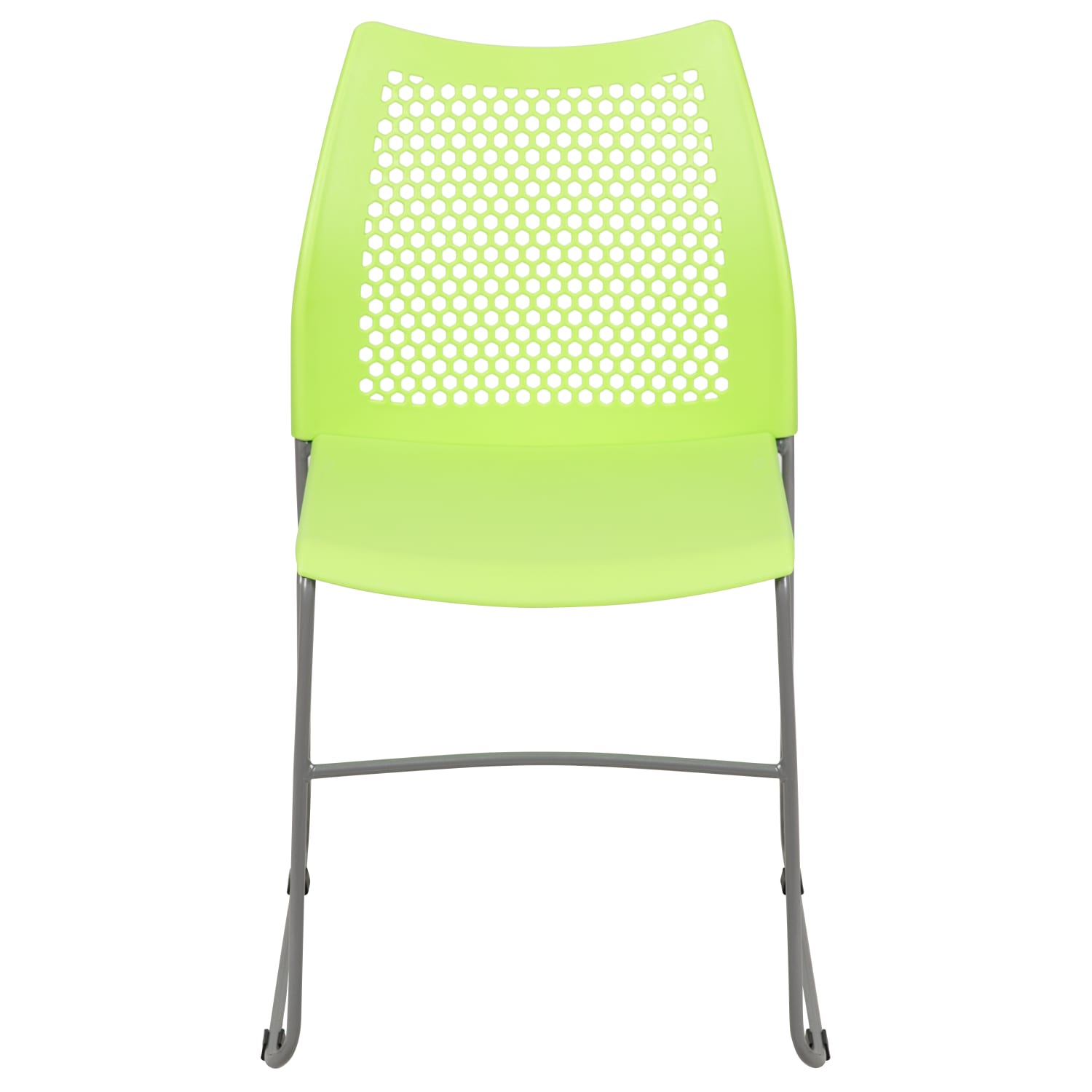 Flash Furniture HERCULES Series Sled-Base Stack Chair With Air-Vent Back, Green - Image 11