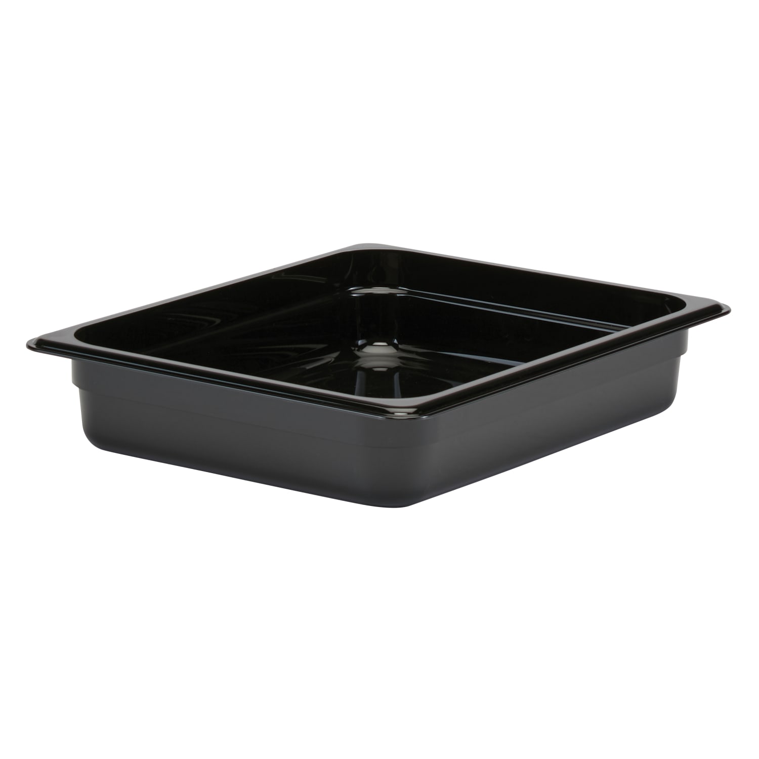 Cambro Camwear GN 1/2 Size 2in Food Pans, 2inH x 10-1/2inW 12-3/4inD, Black, Set Of 6 Pans