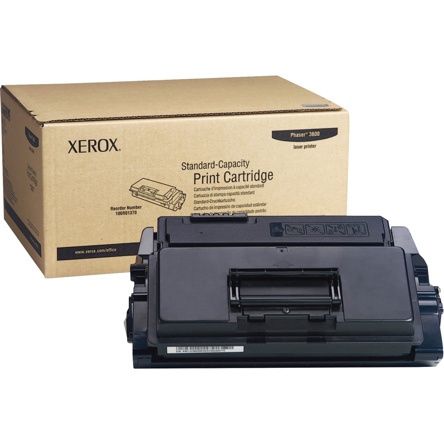 Xerox 3600 Black Toner Cartridge, 106R01370 - Image 3