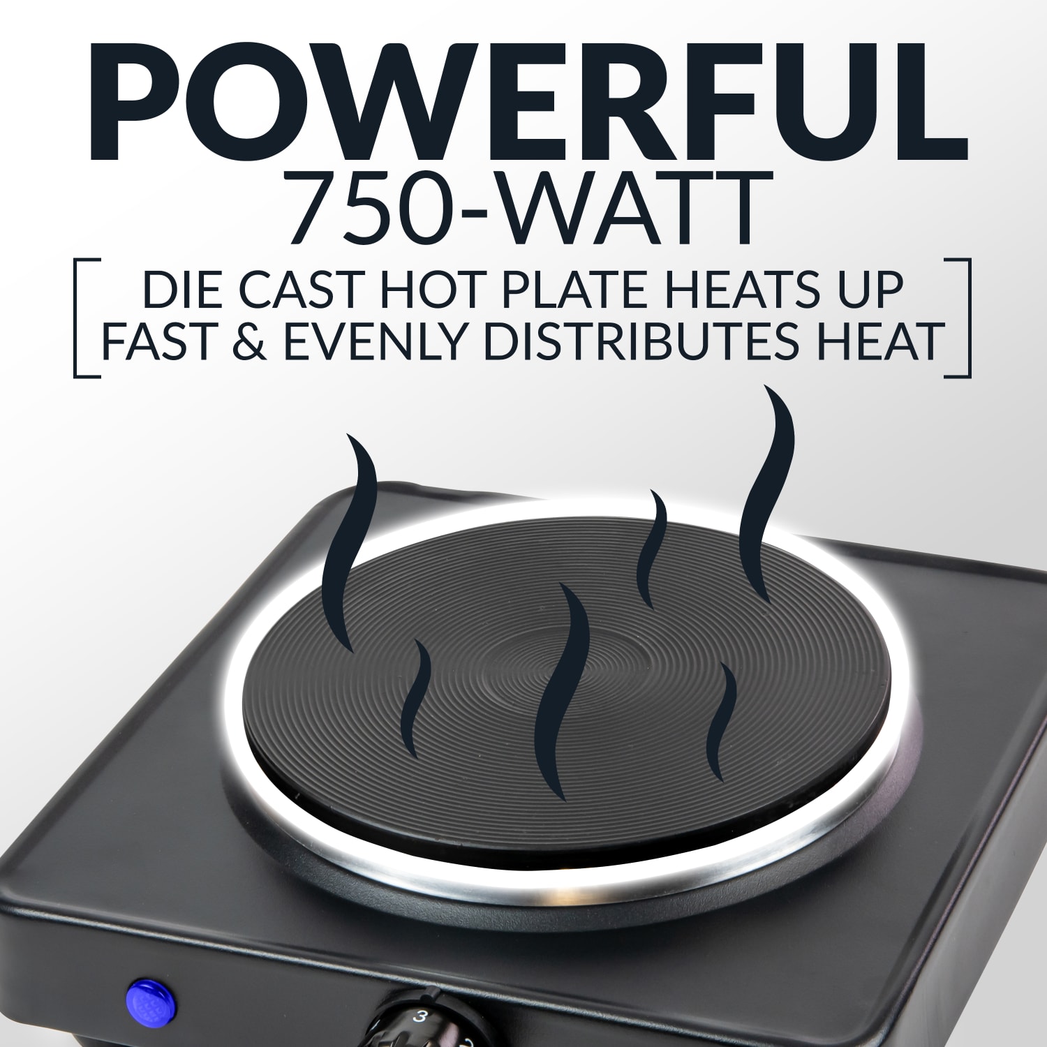 Nostalgia Electrics HomeCraft Single-Burner Hot Plate, Black - Image 4
