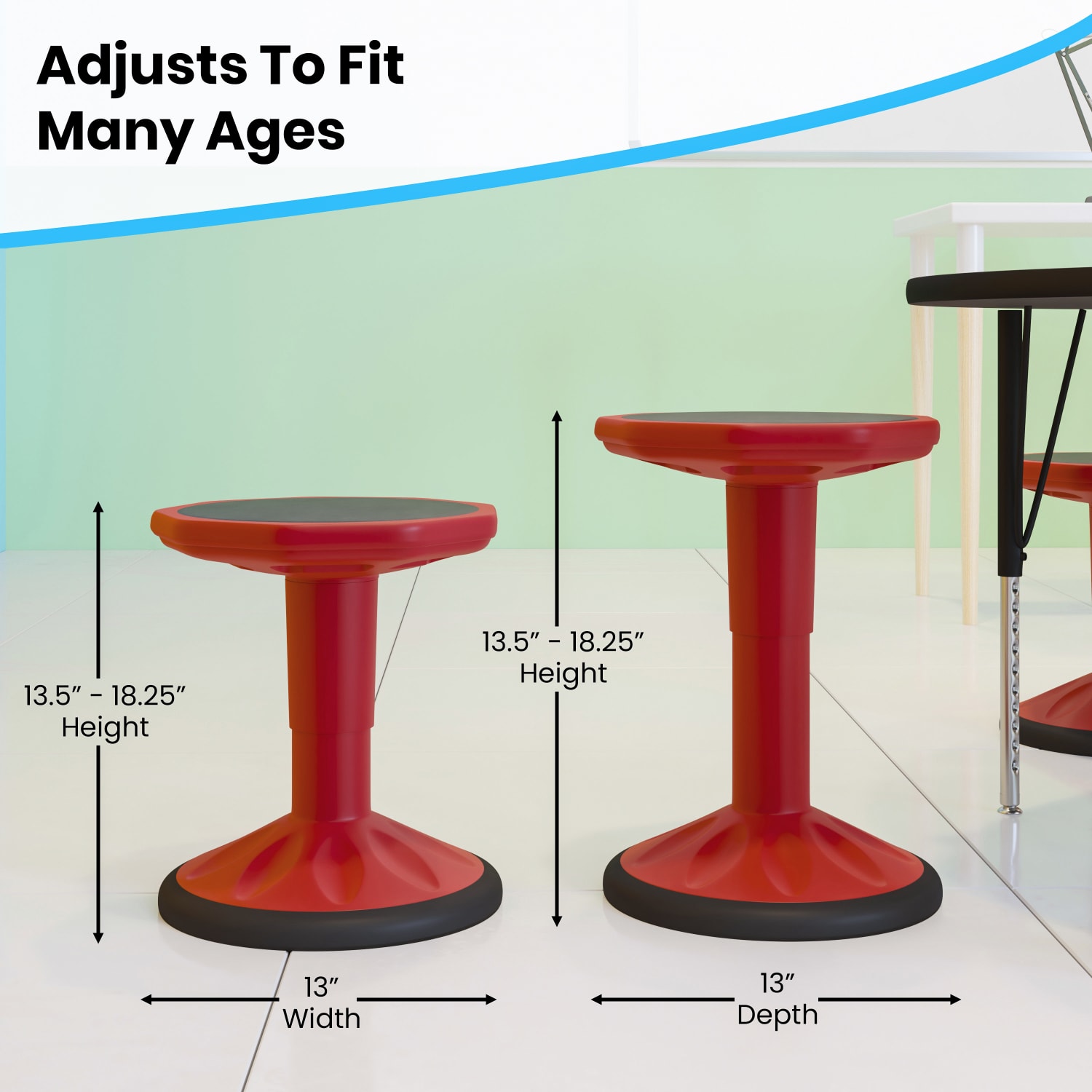Flash Furniture Carter Adjustable Height Kids Flexible Active Stool Red PopularChairscom Flash Furniture Carter Adjustable Height Kids Flexible Active Stool Red PopularChairscom