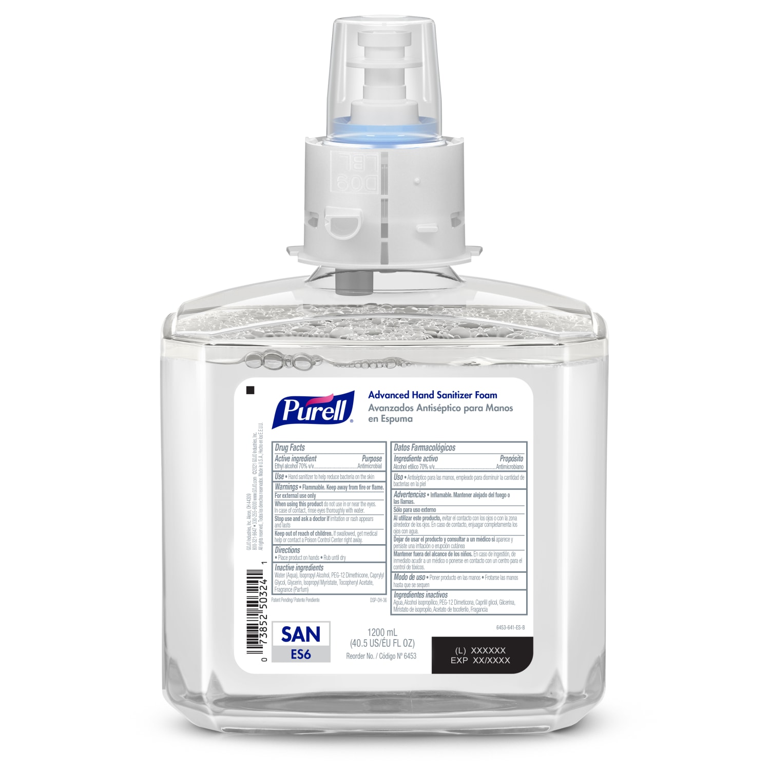 PURELL Brand Advanced Foam Hand Sanitizer ES6 Refill, Clean Scent, 40.6 OZ, Pack Of 2 - Image 3