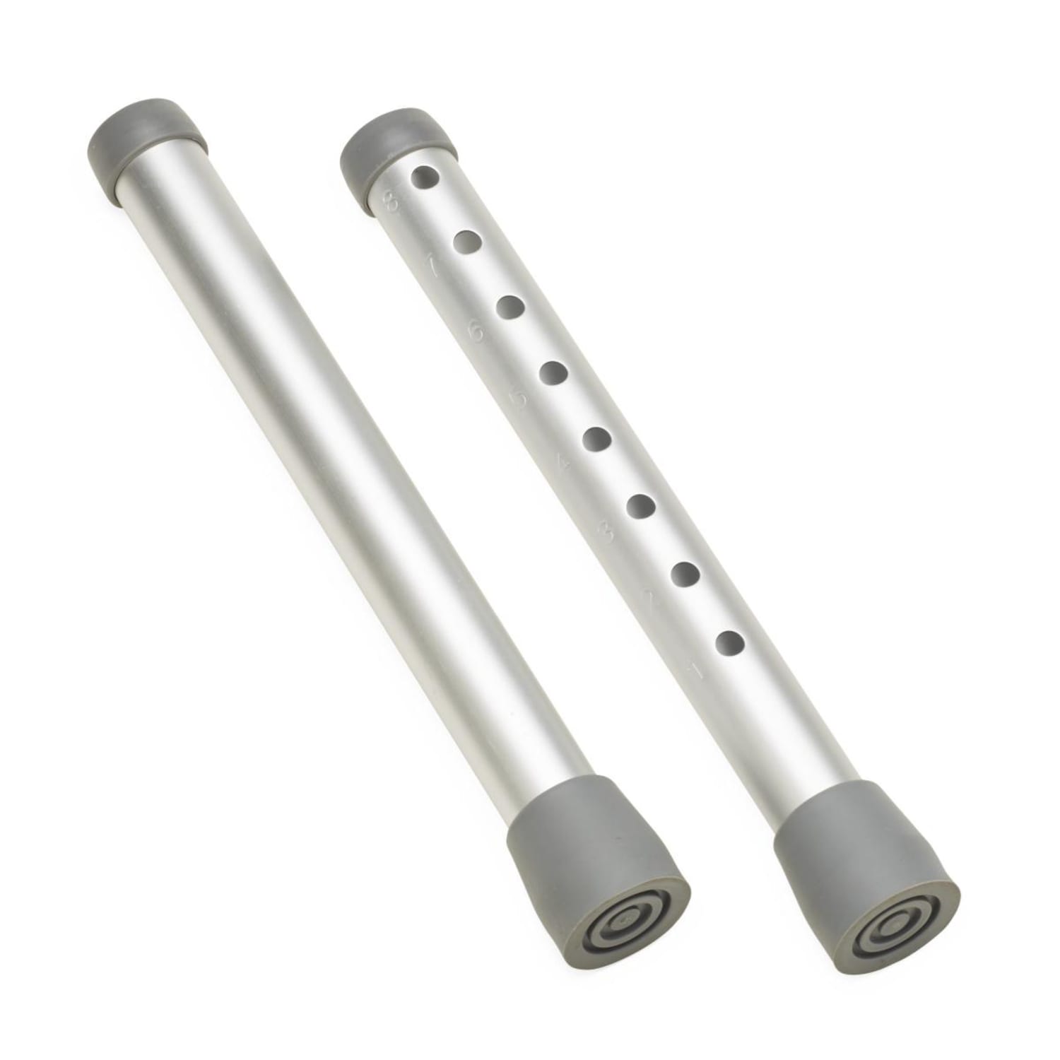 Medline Walker Replacement Legs, 10in, Silver, Pack Of 2