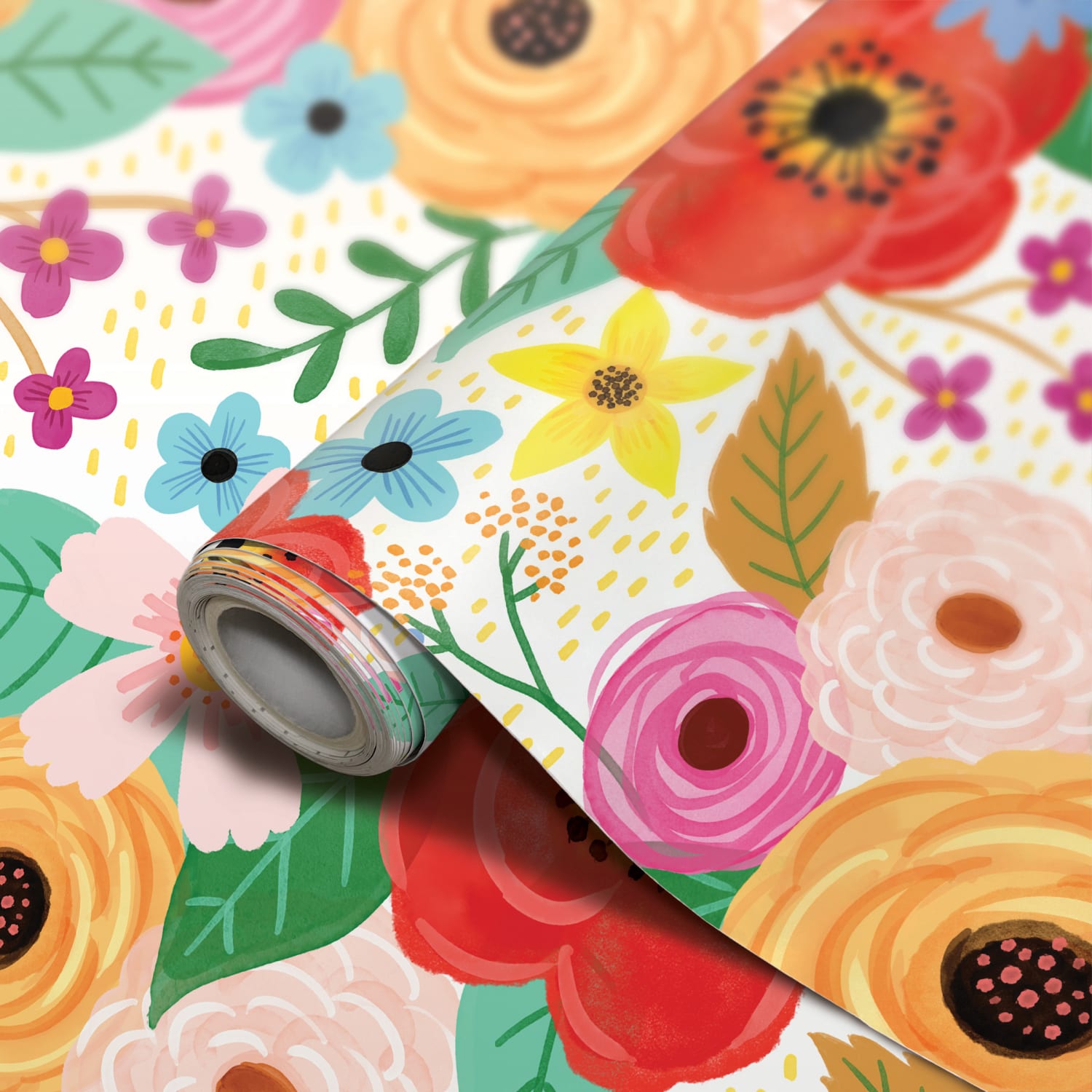 Teacher Created Resources Peel And Stick Decorative Paper Roll, 17-1/2in x 10', Wildflowers
