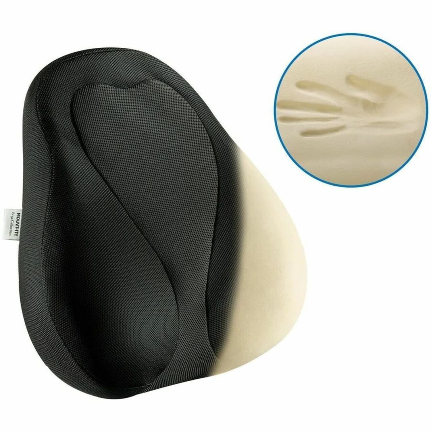 Mount-It! Ergo Collection Curved Back Support Cushion, 16-15/16inH x 15-3/16inW x 4-3/8inD, Black - Image 11
