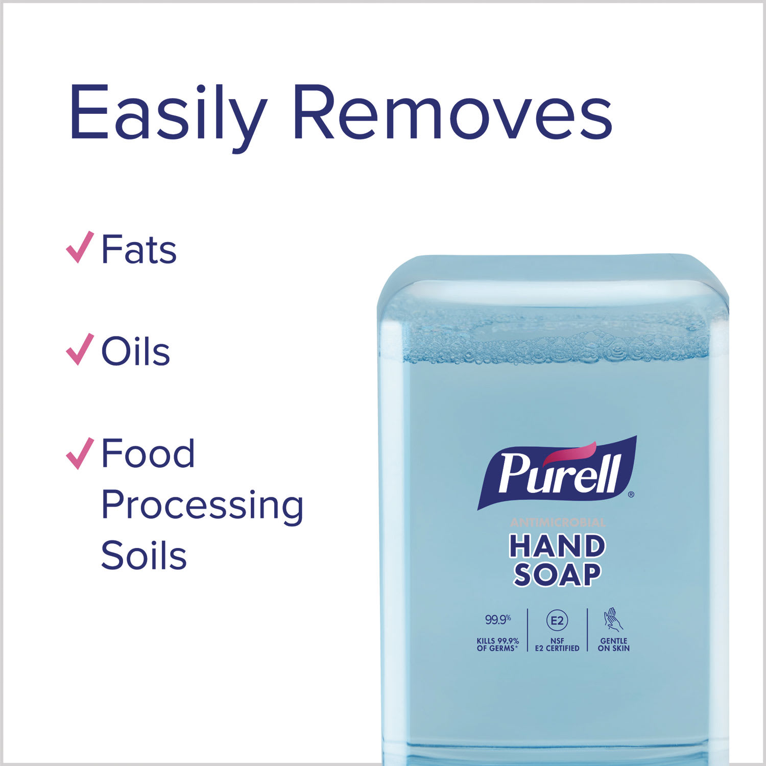 PURELL Antimicrobial Foaming Hand Soap Refill, For ES10 Dispensers, Fragrance-Free, 1,200 mL, 2/Carton - Image 5