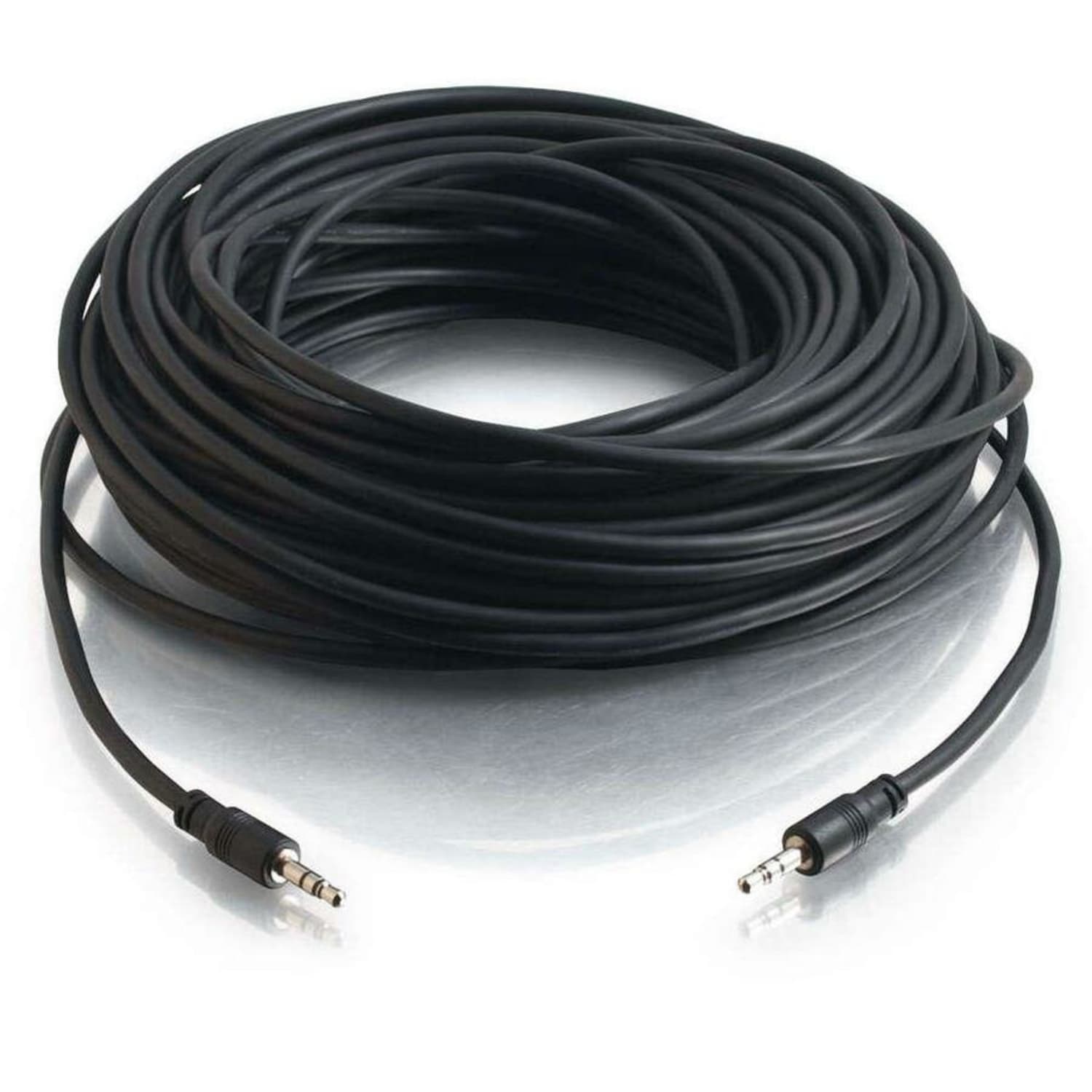 C2G 75ft 3.5mm Stereo Audio Cable With Low Profile Connectors M/M - In-Wall CMG-Rated - 75 ft Audio Cable - 40110 - Image 4