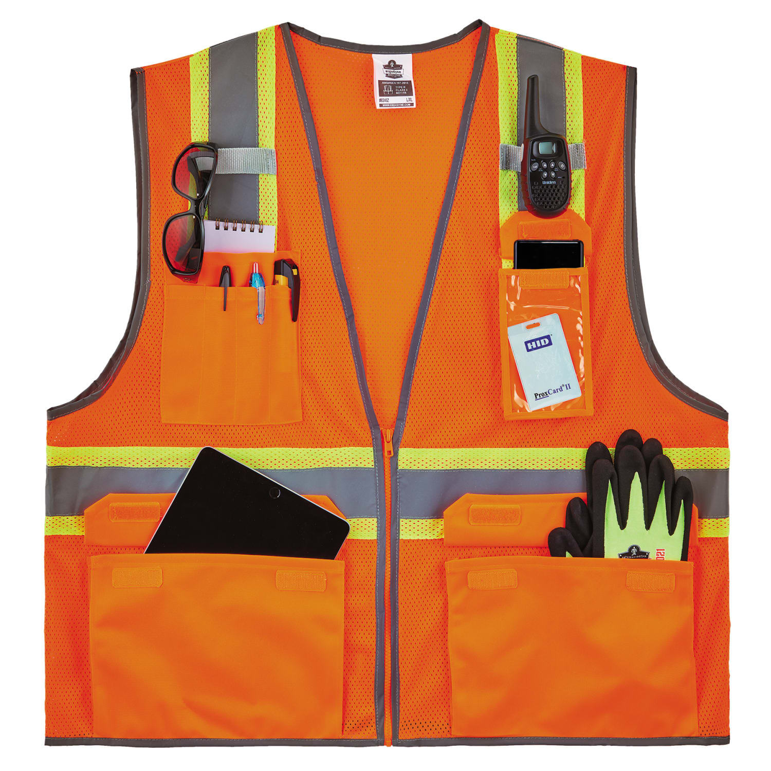 Ergodyne GloWear 2-Tone Mesh Hi-Vis Type-R Class 2 Safety Vest, Large, Orange - Image 4