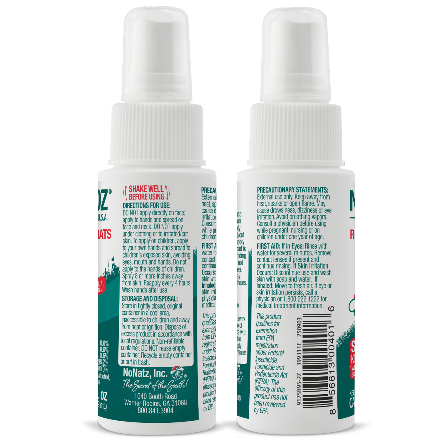 No Natz No Mosquitoz Botanical Bug Repellent, 2 Oz, Pack Of 12 Bottles - Image 4