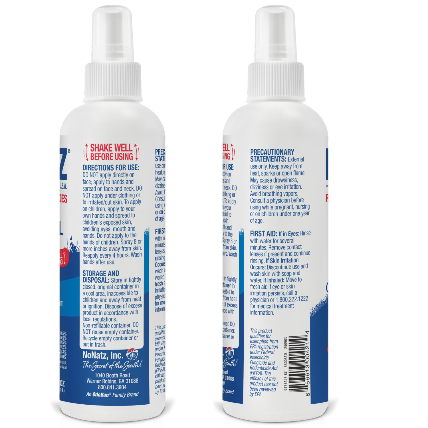 No Natz and No Mosquitoz Botanical Insect Repellent, DEET-Free, 8 Oz Spray Bottle, 6-Pack - Image 3