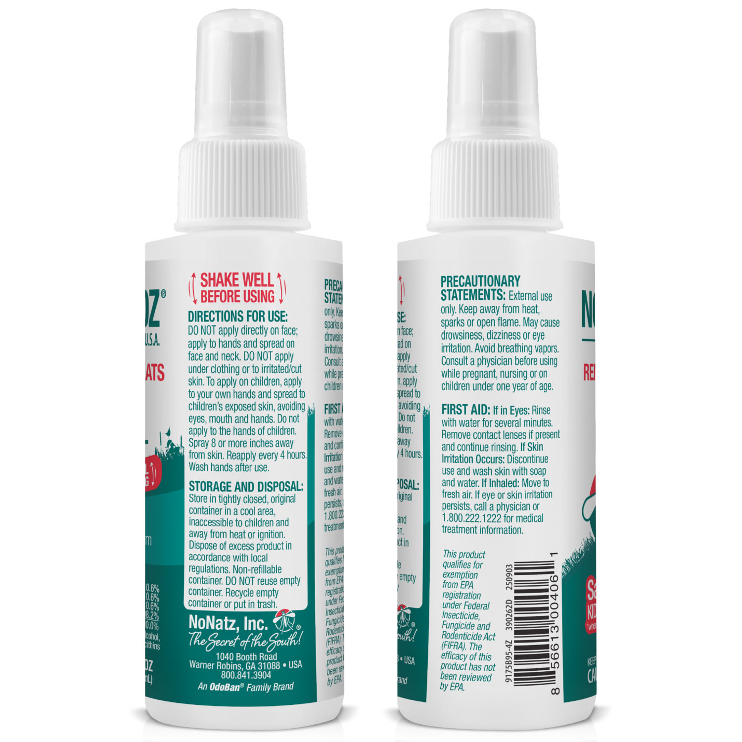 No Mosquitoz Botanical Insect Repellent, DEET-Free, Woodsy Scent, 4 Oz Spray Bottle, 4-Pack - Image 3