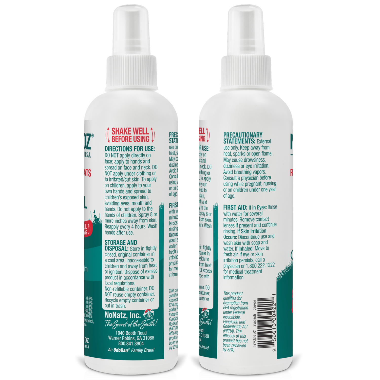 No Natz No Mosquitoz Botanical Bug Repellent, 8 Oz, Pack Of 6 Bottles - Image 3