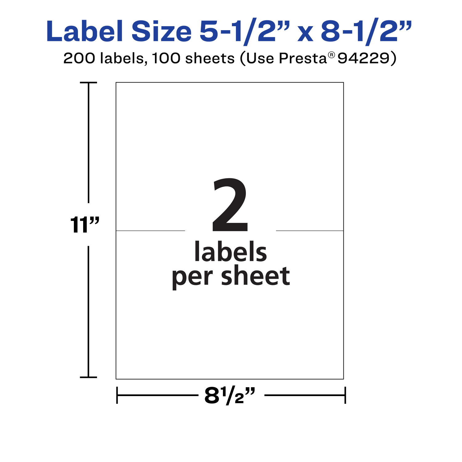 Avery Removable Labels, 94229-RMP100, Rectangle, 5-1/2in x 8-1/2in, White, Pack Of 200 Labels - Image 6