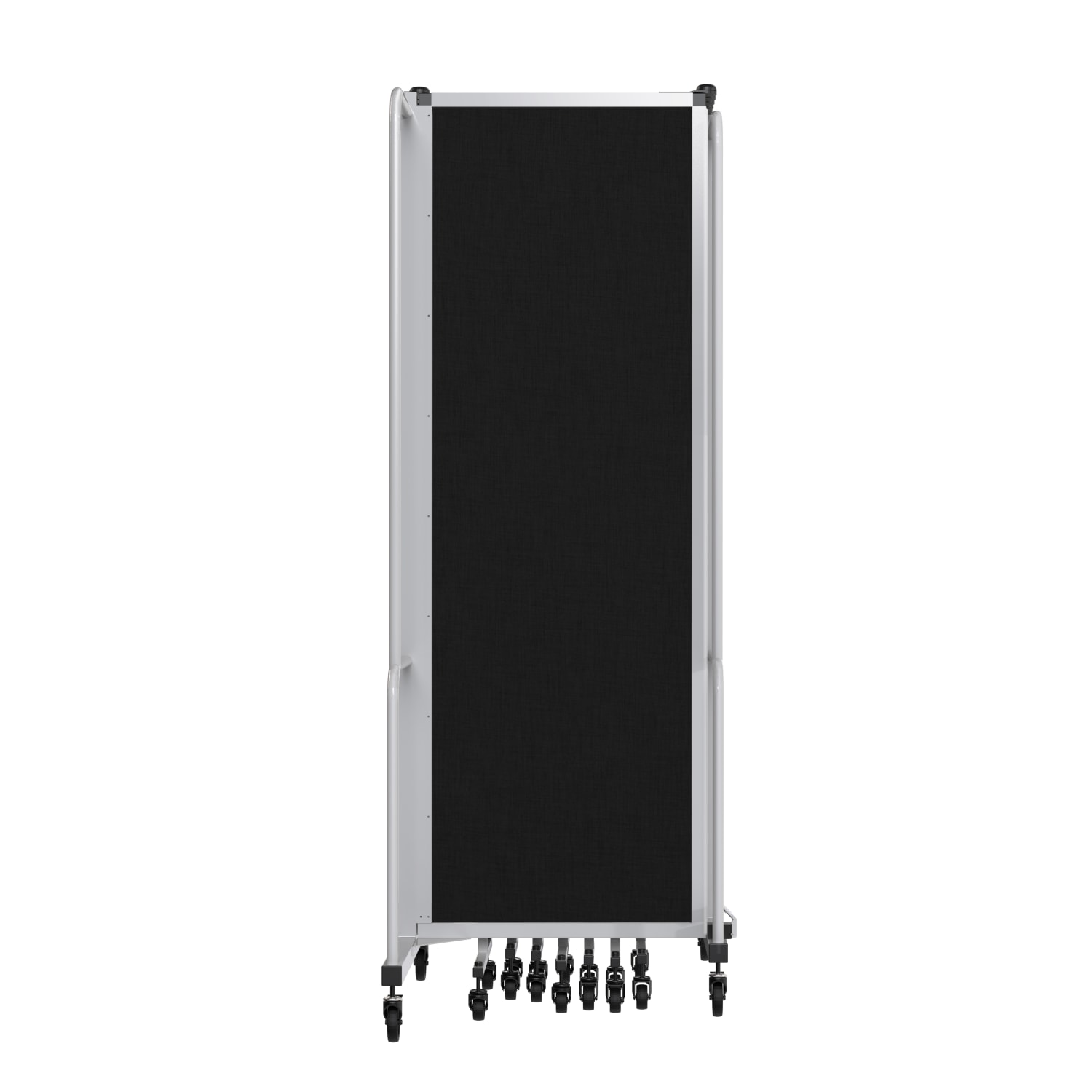 National Public Seating Room Divider, 11 Sections, 72inH x 256inW x 27inD, Black/Gray - Image 5