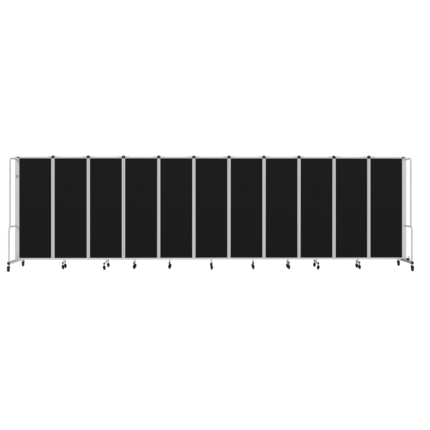 National Public Seating Room Divider, 11 Sections, 72inH x 256inW x 27inD, Black/Gray - Image 6