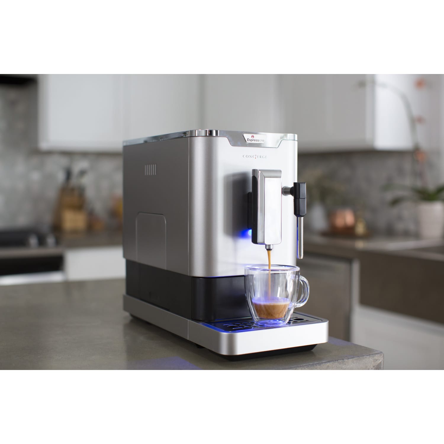 Espressione Concierge 2-Cup Fully Automatic Bean-To-Cup Espresso Machine, Silver - Image 3