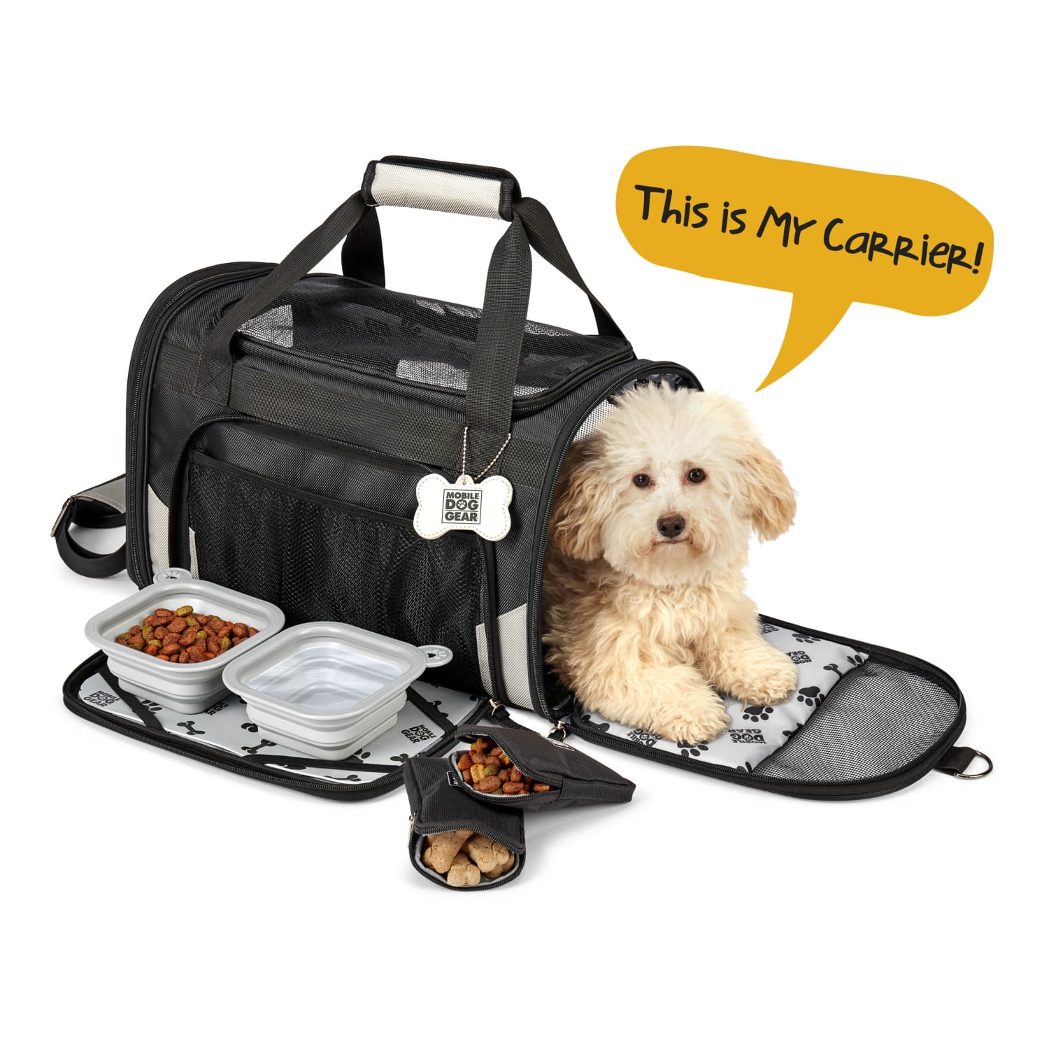 Mobile Dog Gear Pet Carrier Plus For Small Dogs, Black - Image 6