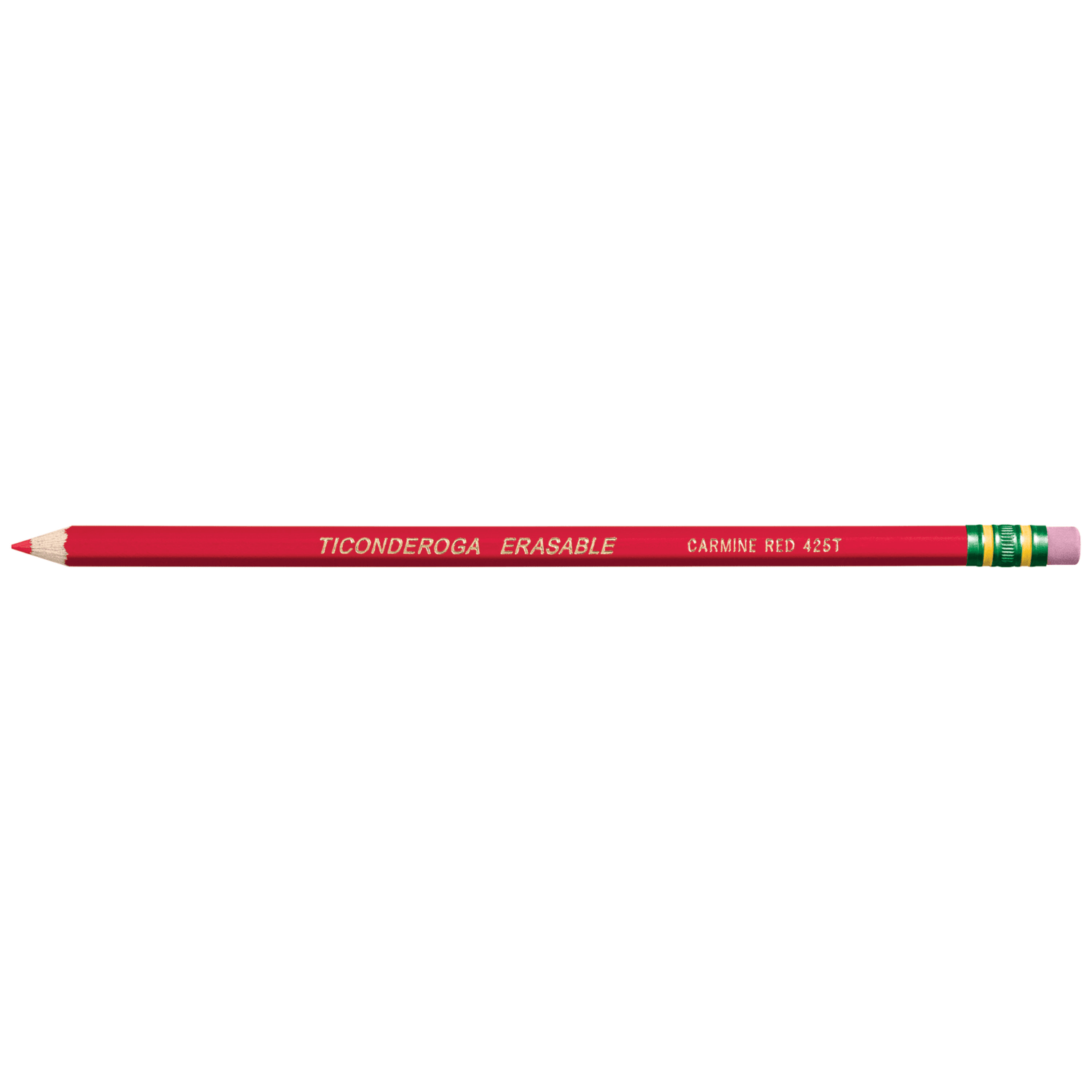 Ticonderoga Erasable Checking Pencils, Presharpened, Carmine Red, Pack Of 12 - Image 3