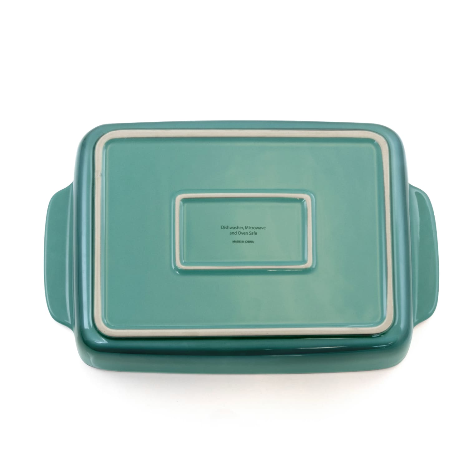Crock-Pot Artisan 5.6-Quart Stoneware Rectangular Bake Pan, Gradient Teal - Image 3